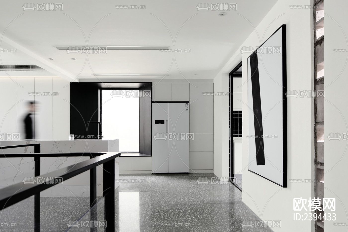 别墅样板间cad施工图下载（渲染图3）