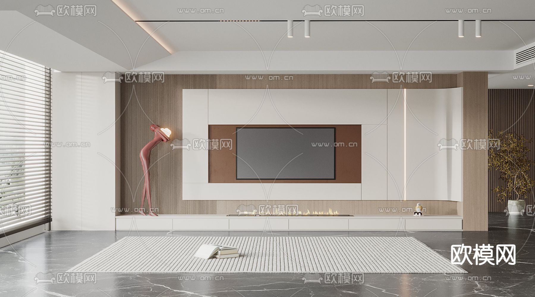 电视背景墙3d模型