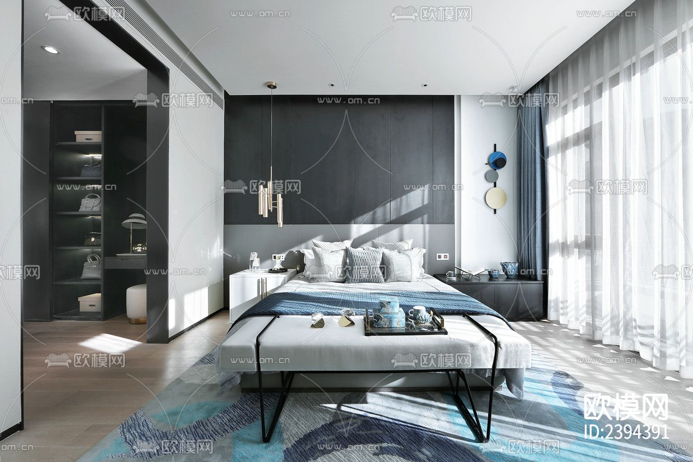 别墅样板间cad施工图下载（渲染图5）