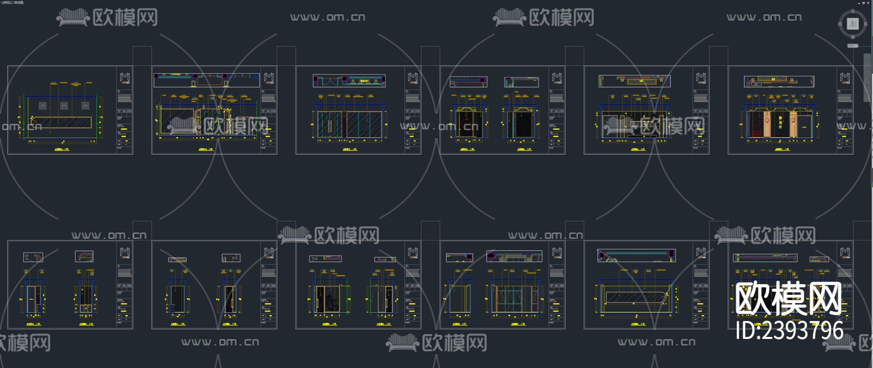 餐饮店设计cad施工图下载（渲染图1）