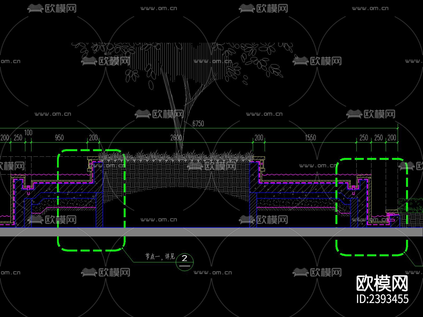 特色水景设计cad施工图下载（渲染图3）