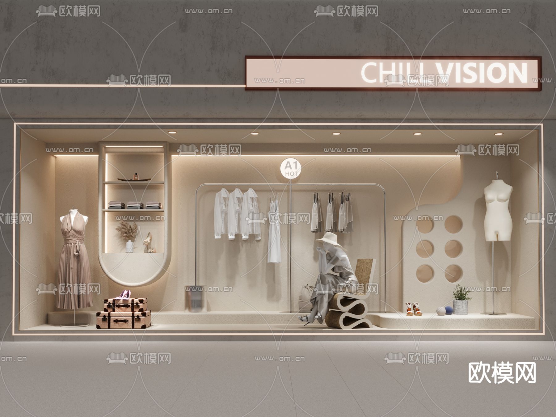 YINO-新作 LDD女装店形象|空间|室内设计|壹诺装饰设计 - 原创作品 - 站酷 (ZCOOL)