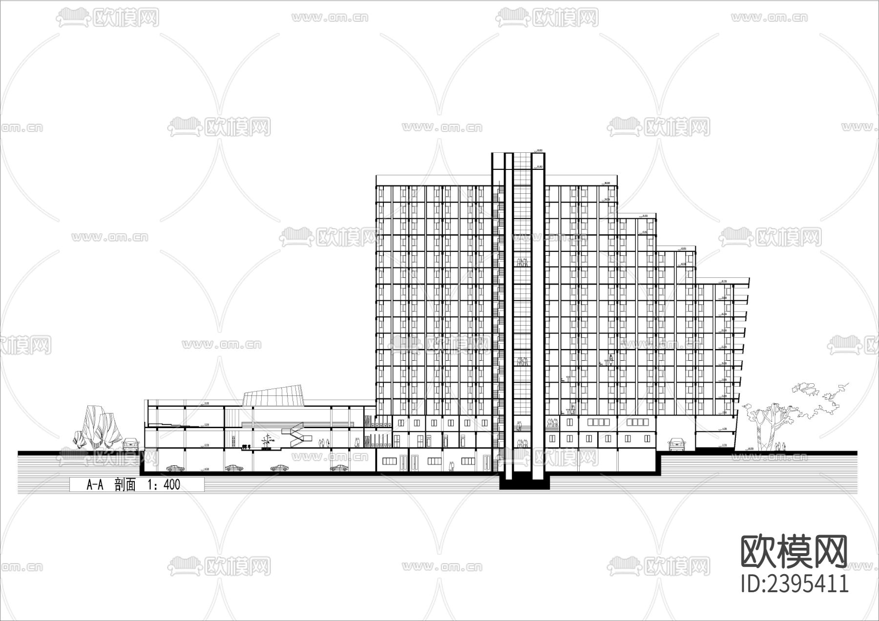 大学科技交流中心设计cad施工图下载（渲染图6）