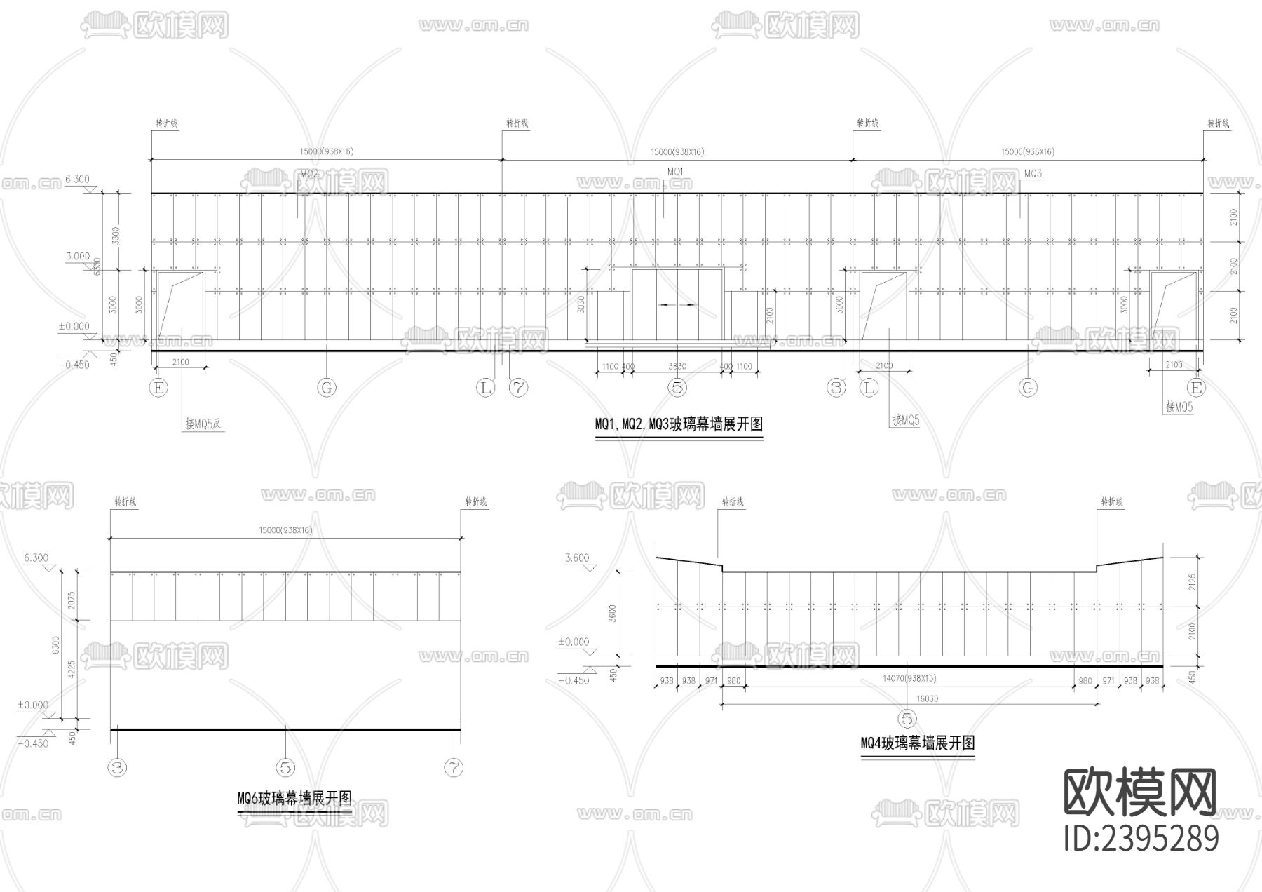 售楼处建筑设计cad施工图下载（渲染图6）