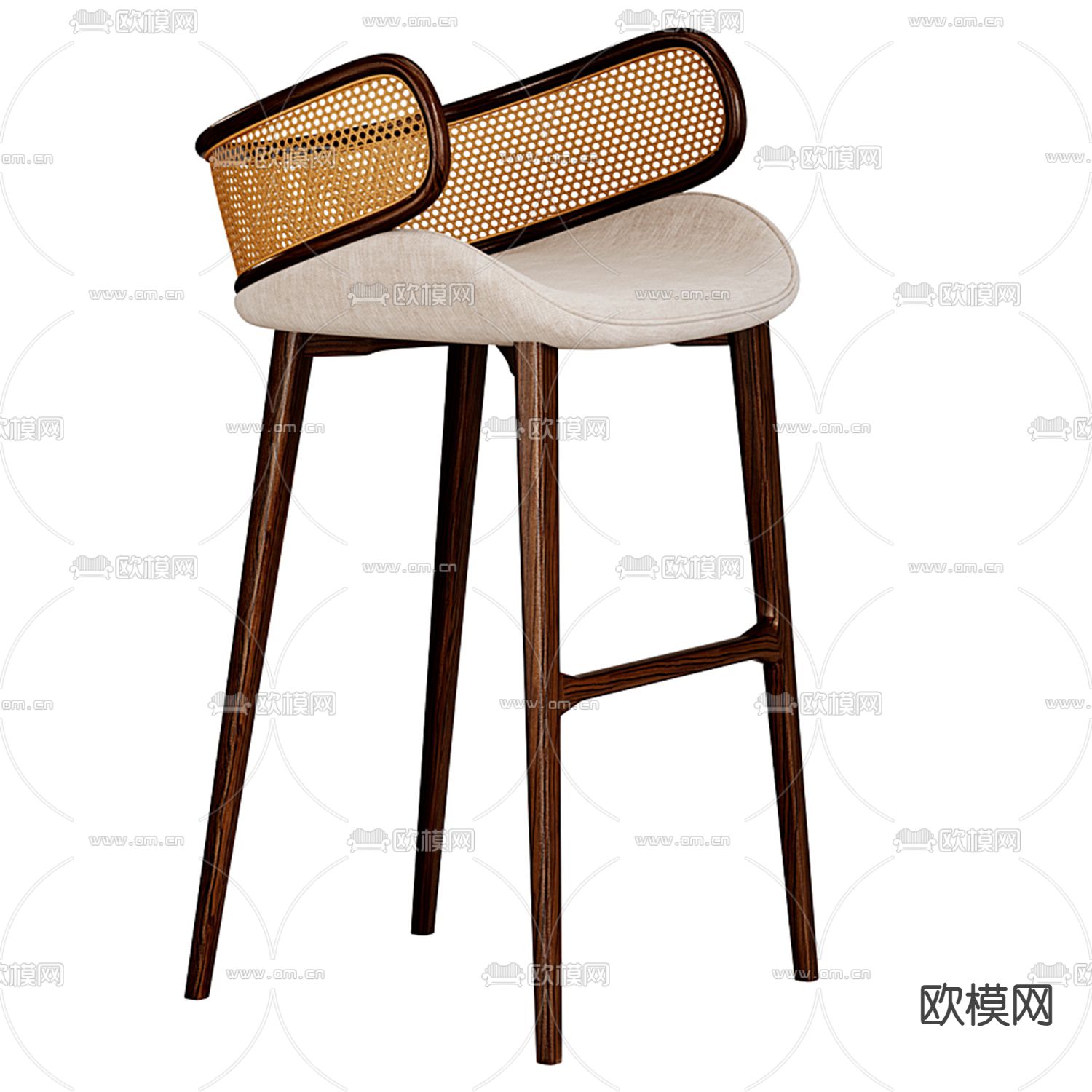 侘寂风吧椅 吧凳3d模型下载