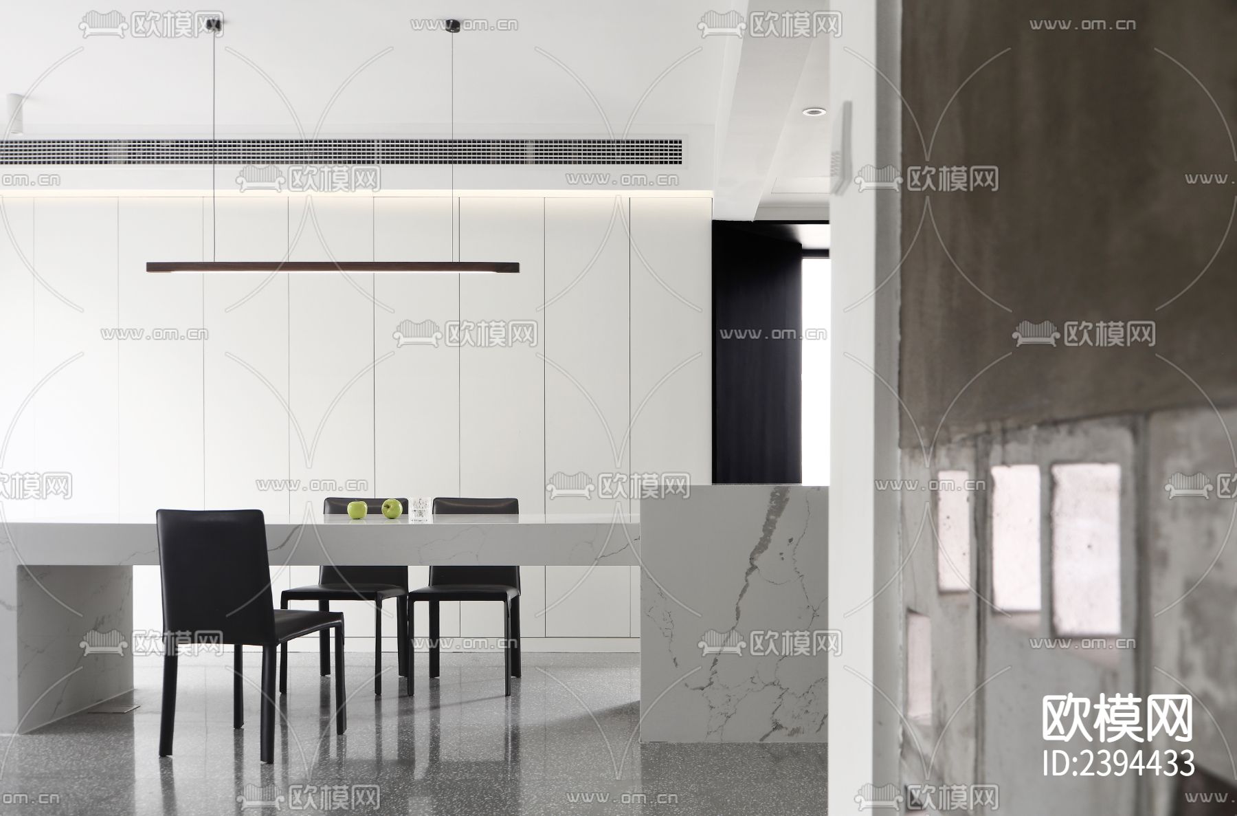 别墅样板间cad施工图下载（渲染图7）