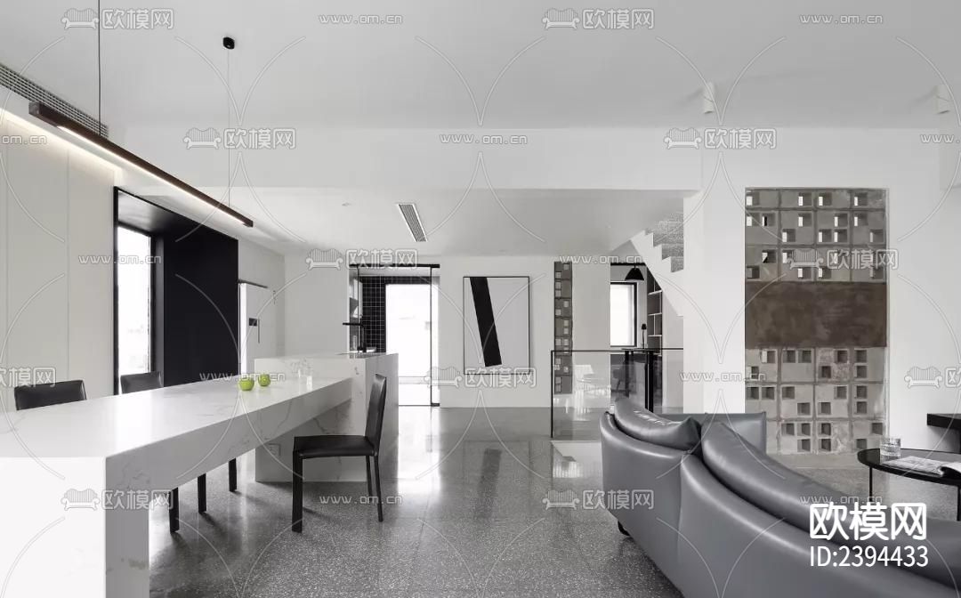 别墅样板间cad施工图下载（渲染图4）