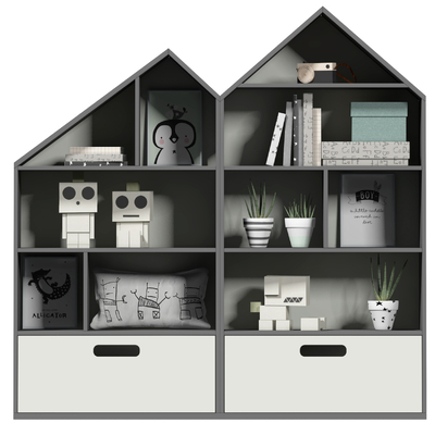  现代儿童装饰柜su模型 