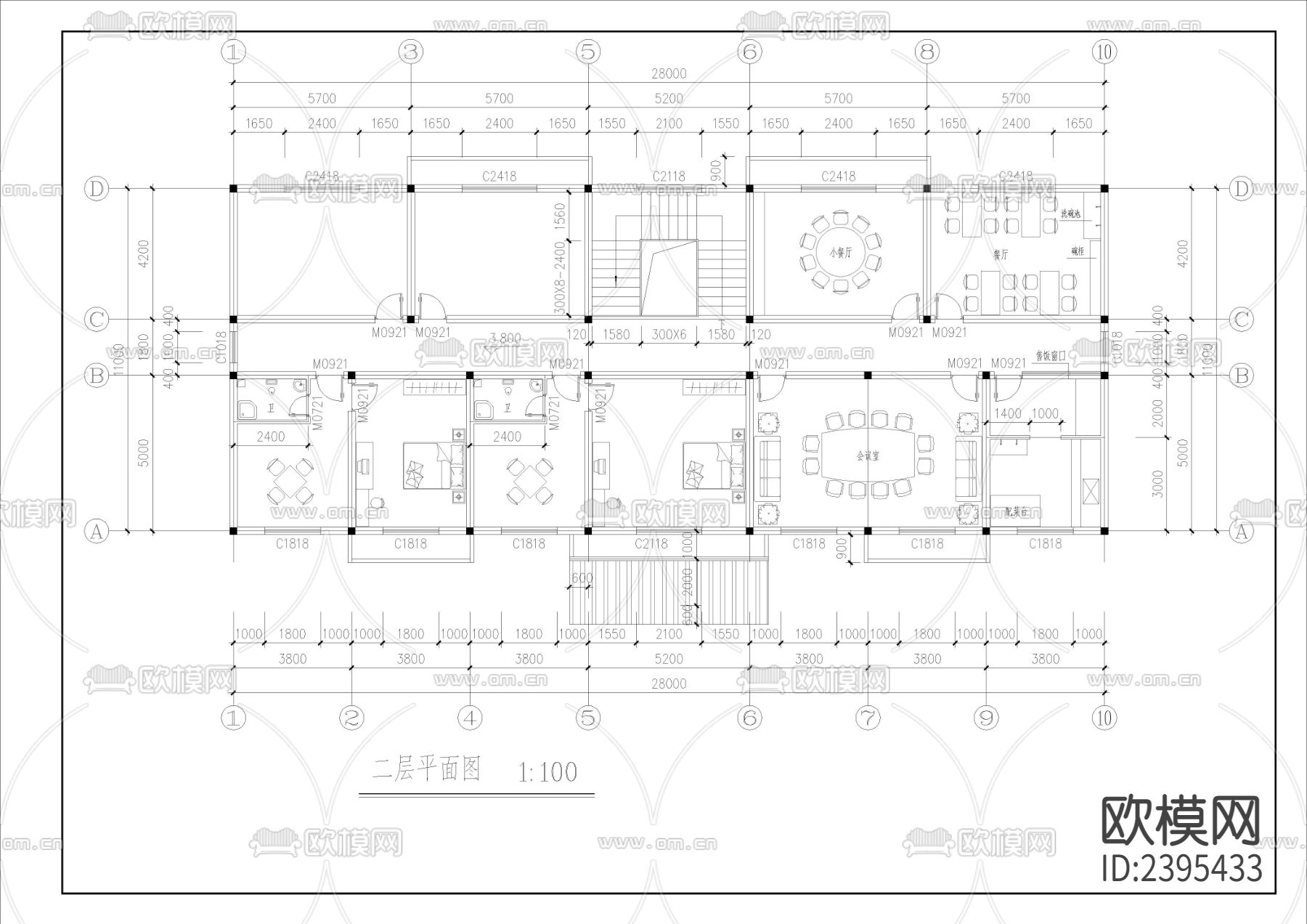 检查院拘留所建筑设计cad施工图下载（渲染图2）