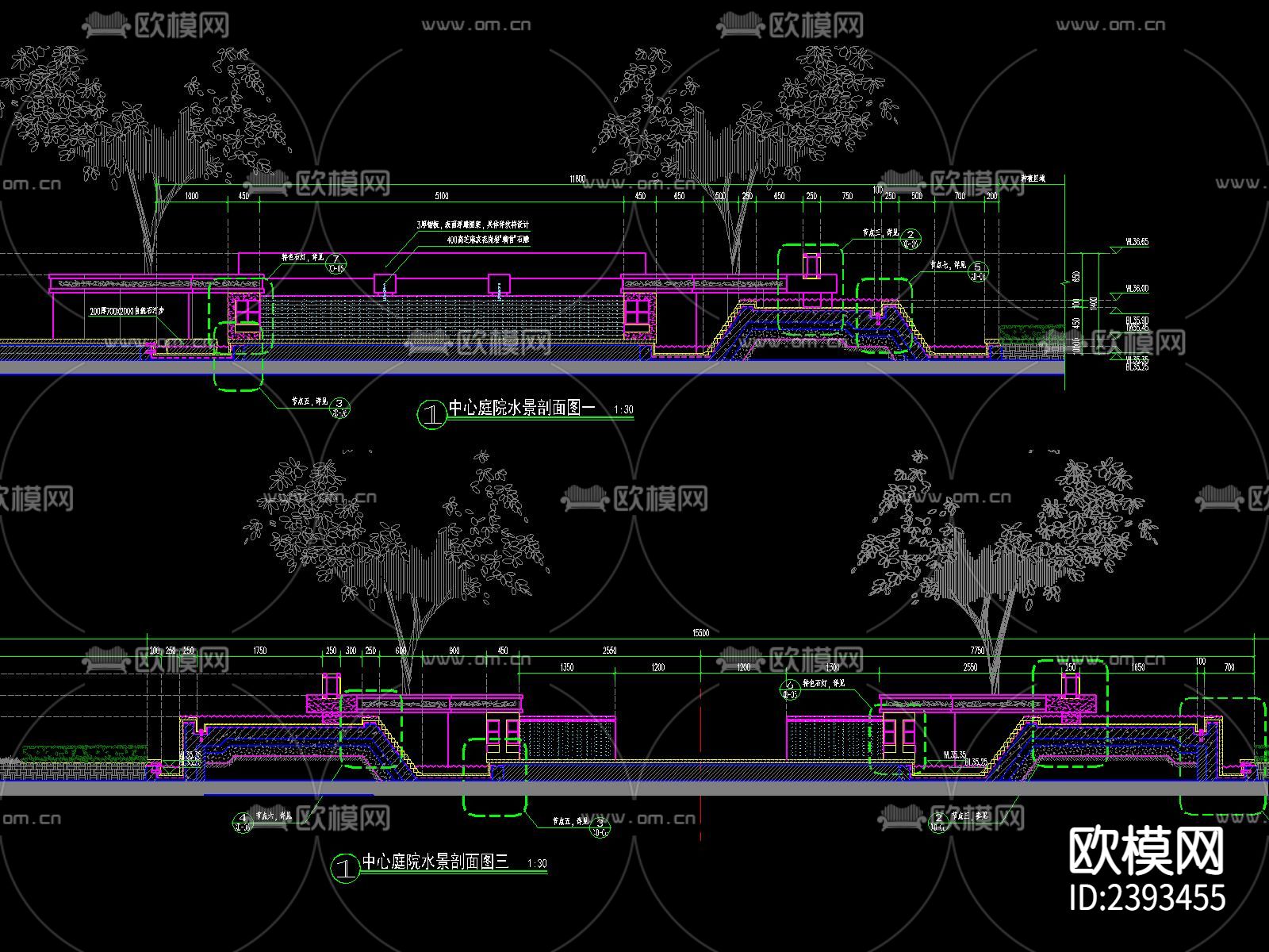特色水景设计cad施工图下载（渲染图2）