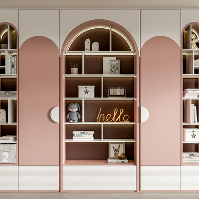  现代儿童书柜 收纳柜su模型 