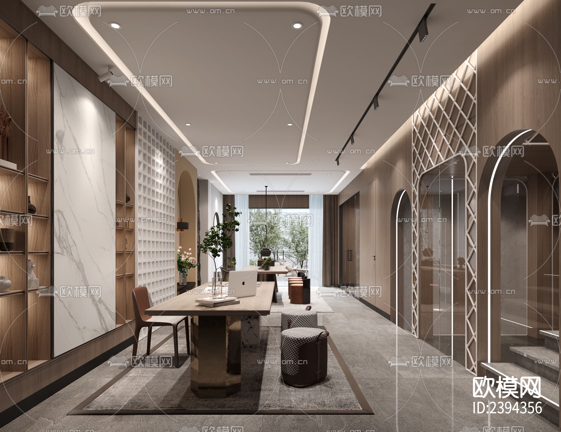 别墅样板间cad施工图下载（渲染图10）