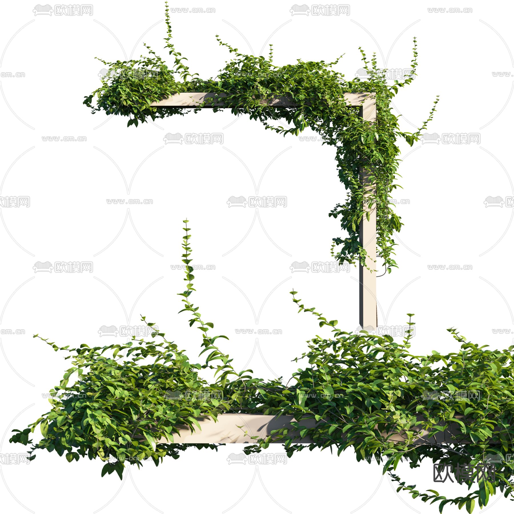 藤蔓廊架 花架3d模型下载（渲染图1）