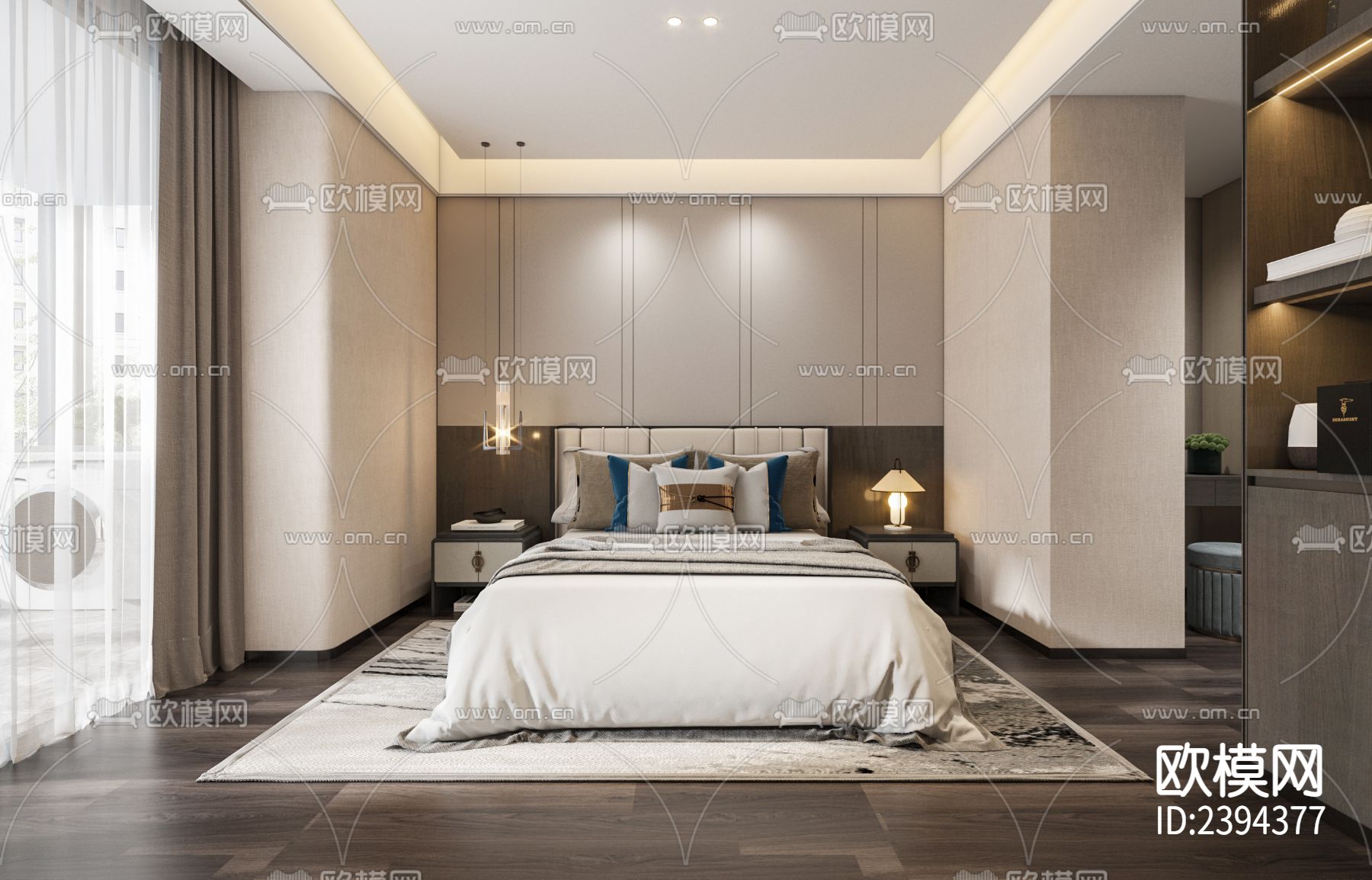 别墅样板间cad施工图下载（渲染图1）