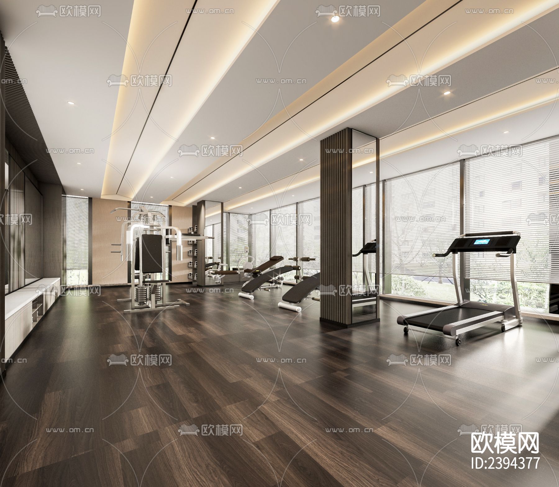 别墅样板间cad施工图下载（渲染图5）