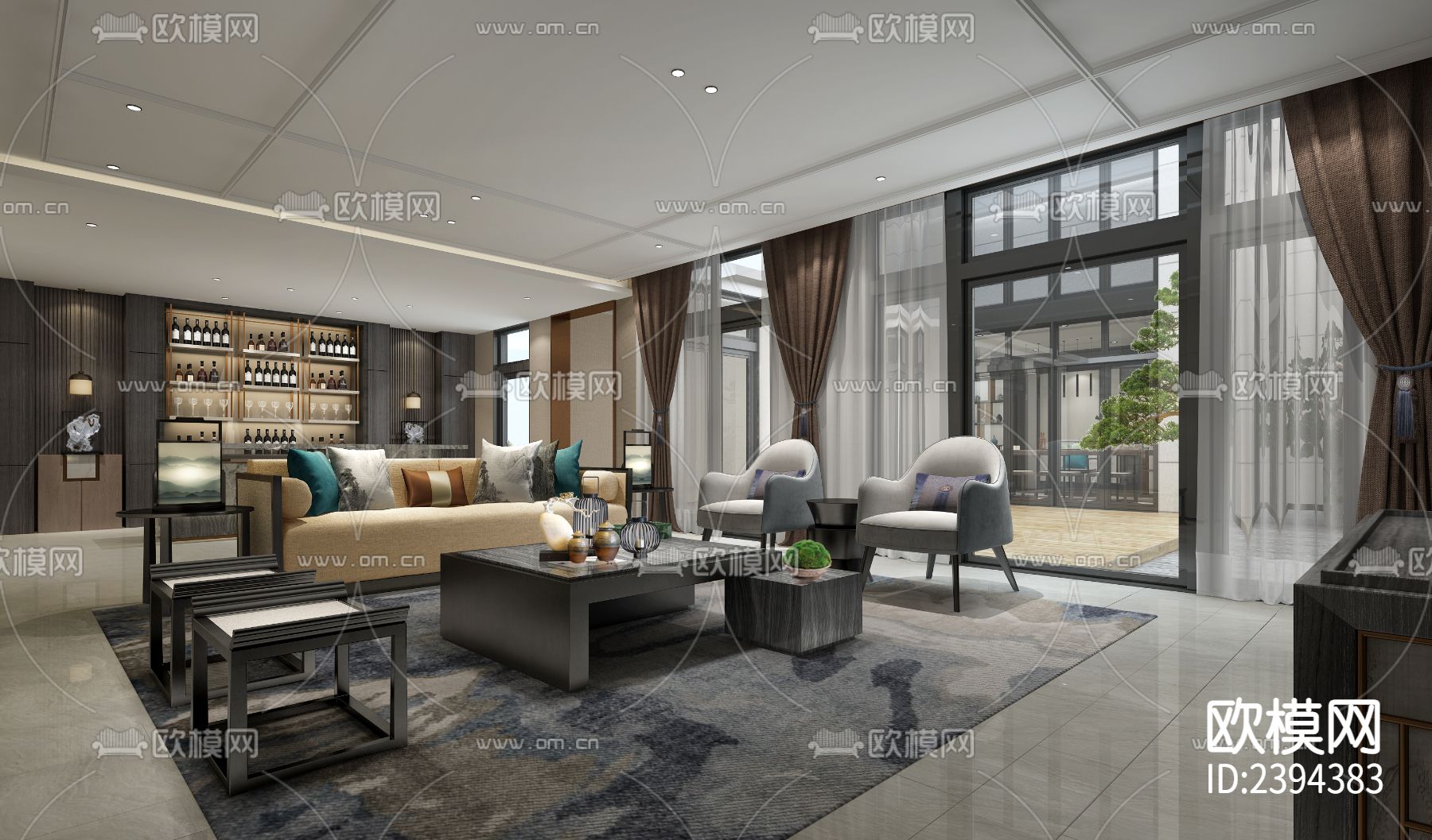 别墅样板间cad施工图-免费3dmax模型库-欧模网