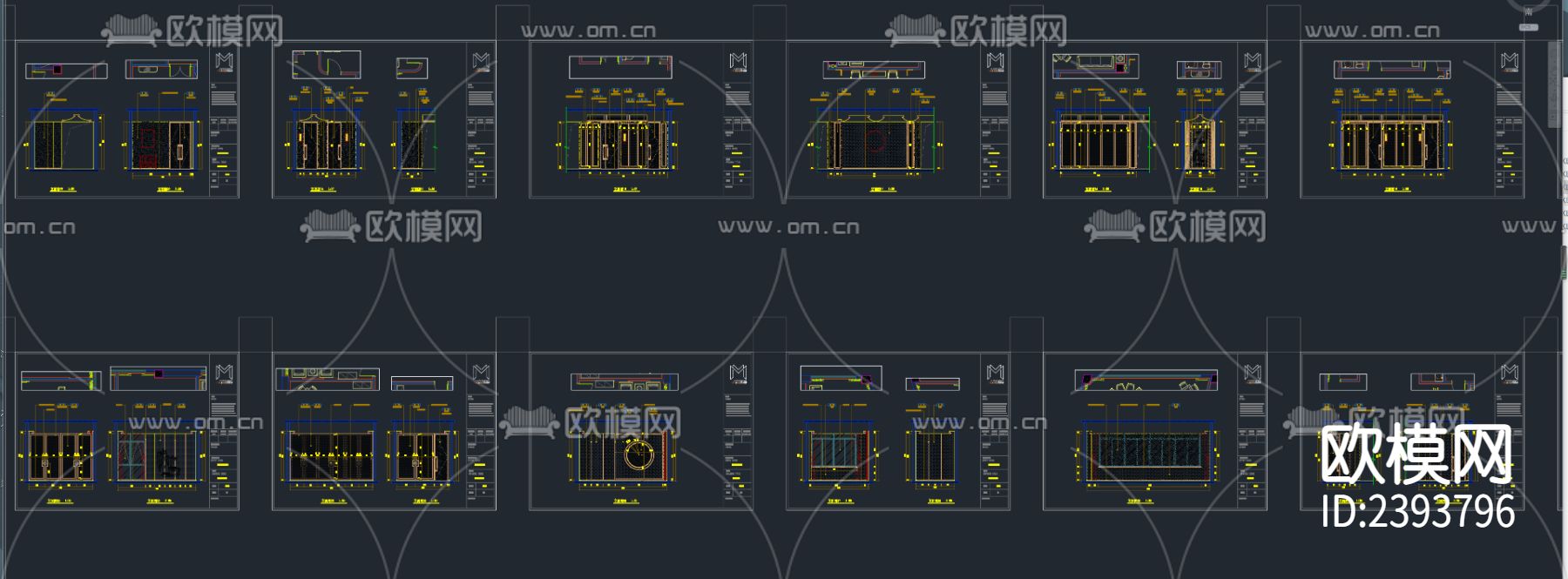 餐饮店设计cad施工图下载（渲染图7）