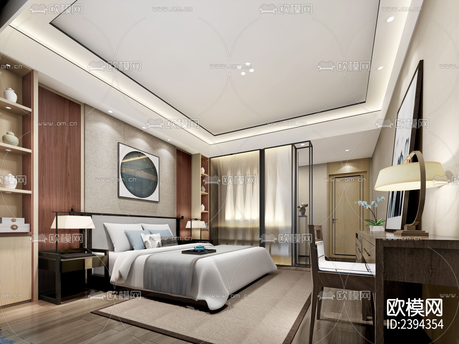 别墅样板间cad施工图下载（渲染图5）