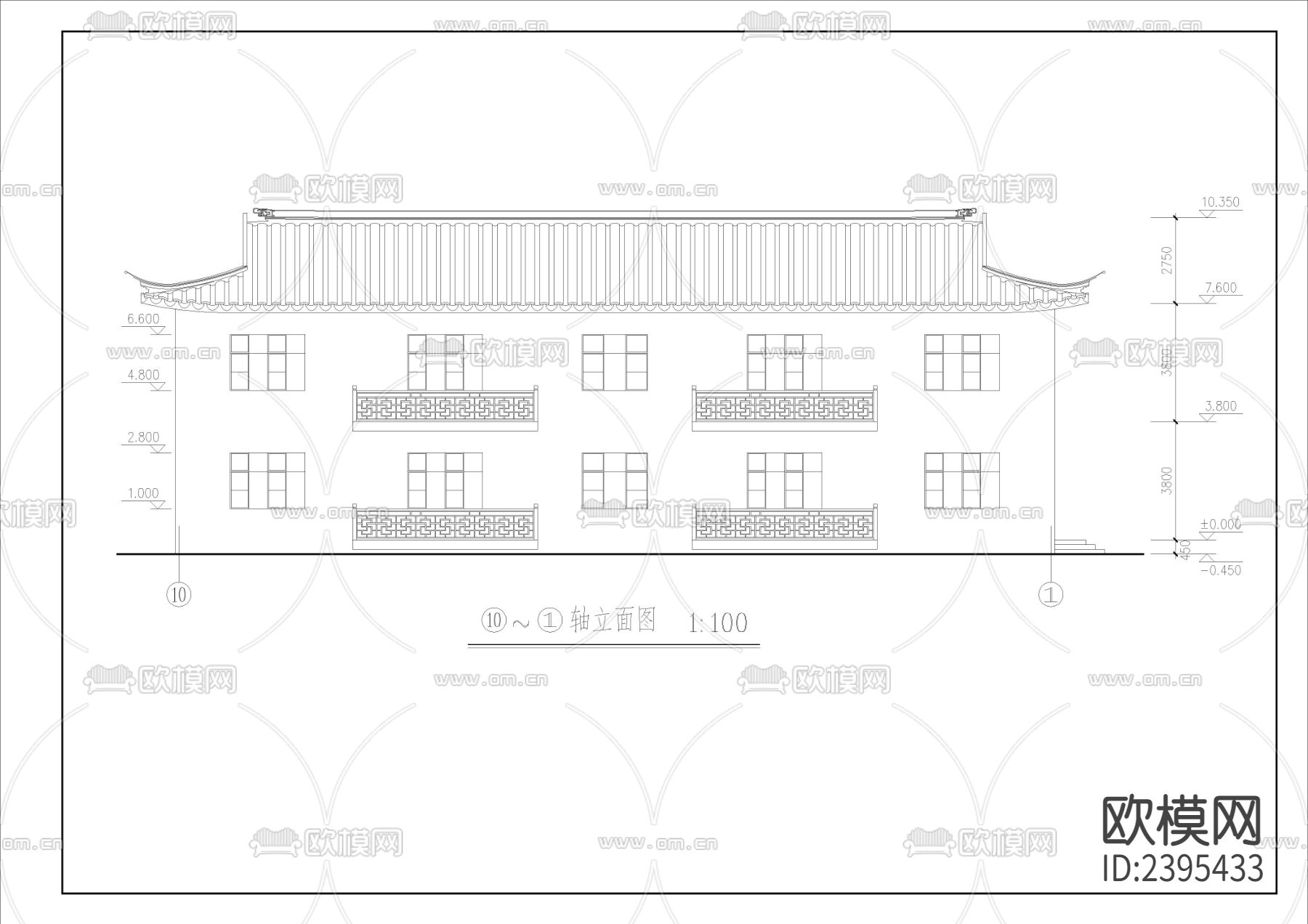 检查院拘留所建筑设计cad施工图下载（渲染图6）