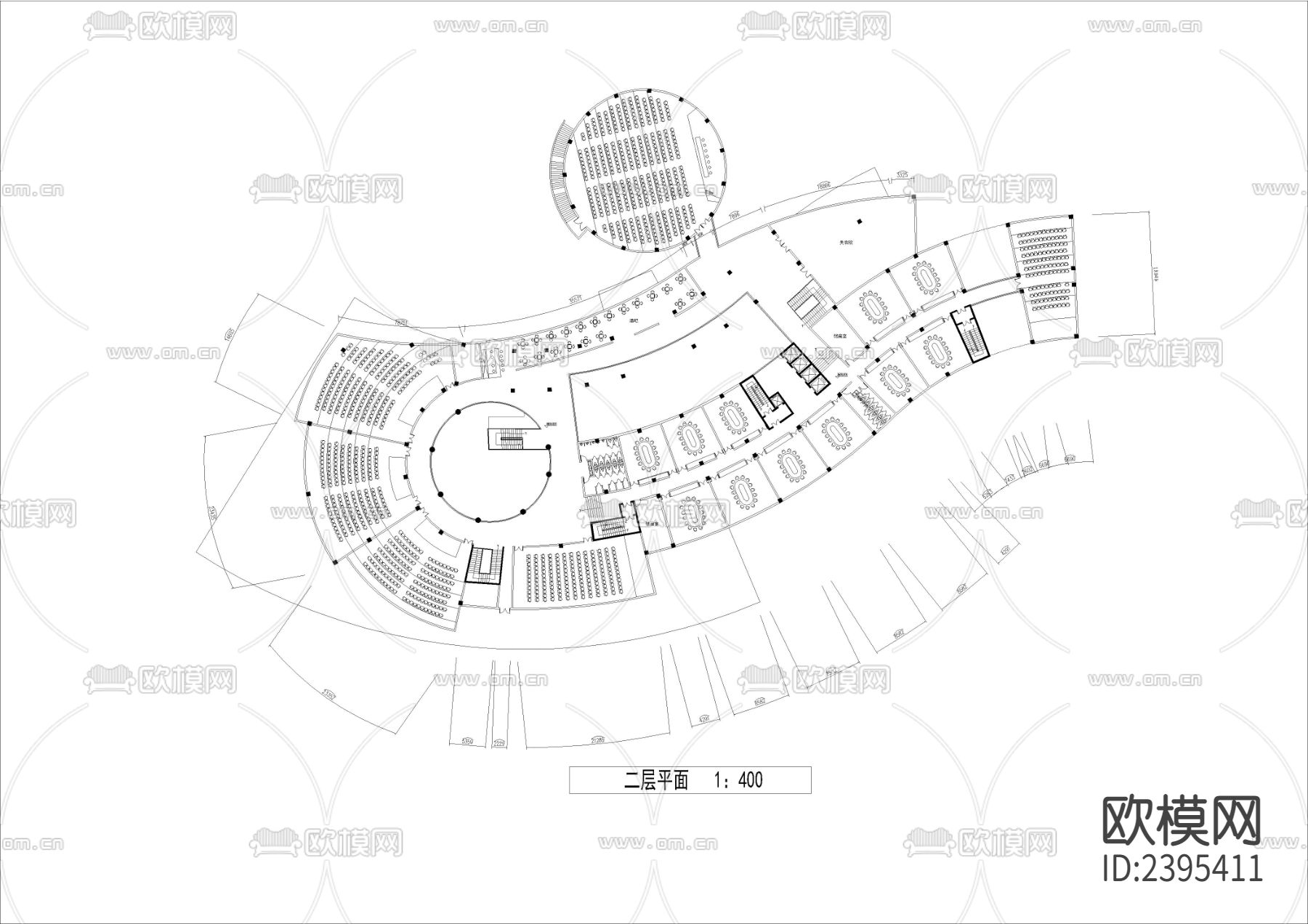大学科技交流中心设计cad施工图下载（渲染图4）