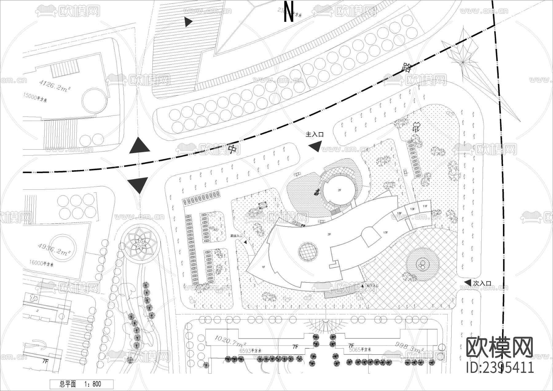 大学科技交流中心设计cad施工图下载（渲染图2）