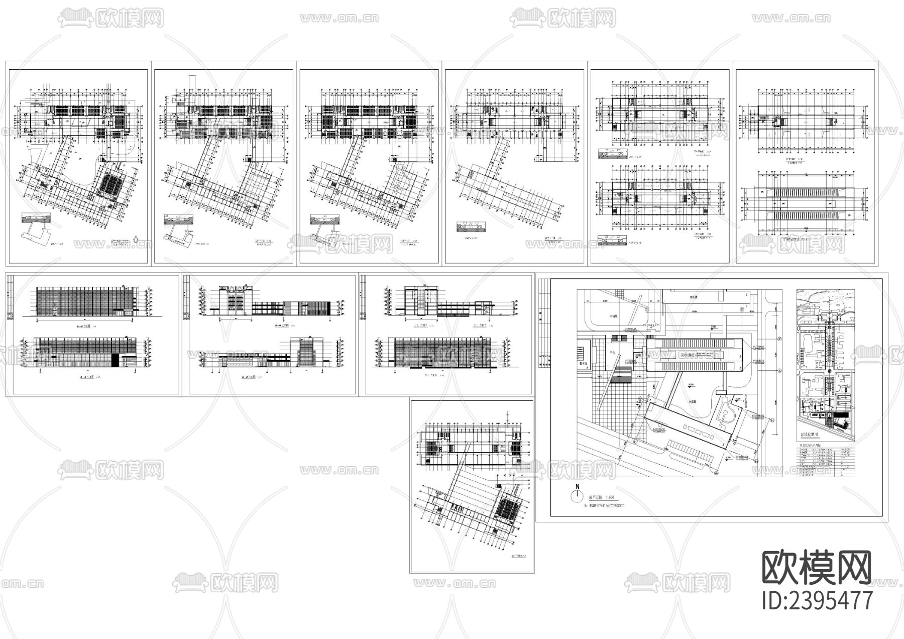 大学人文馆社科楼CAD施工图-免费3dmax模型库-欧模网
