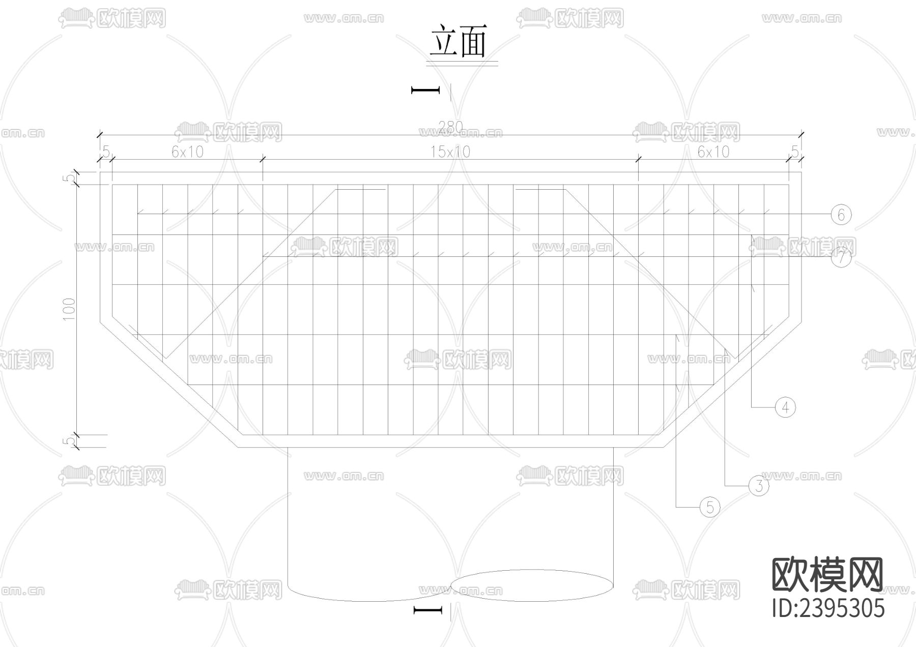 墩帽钢筋节点大样下载（渲染图2）