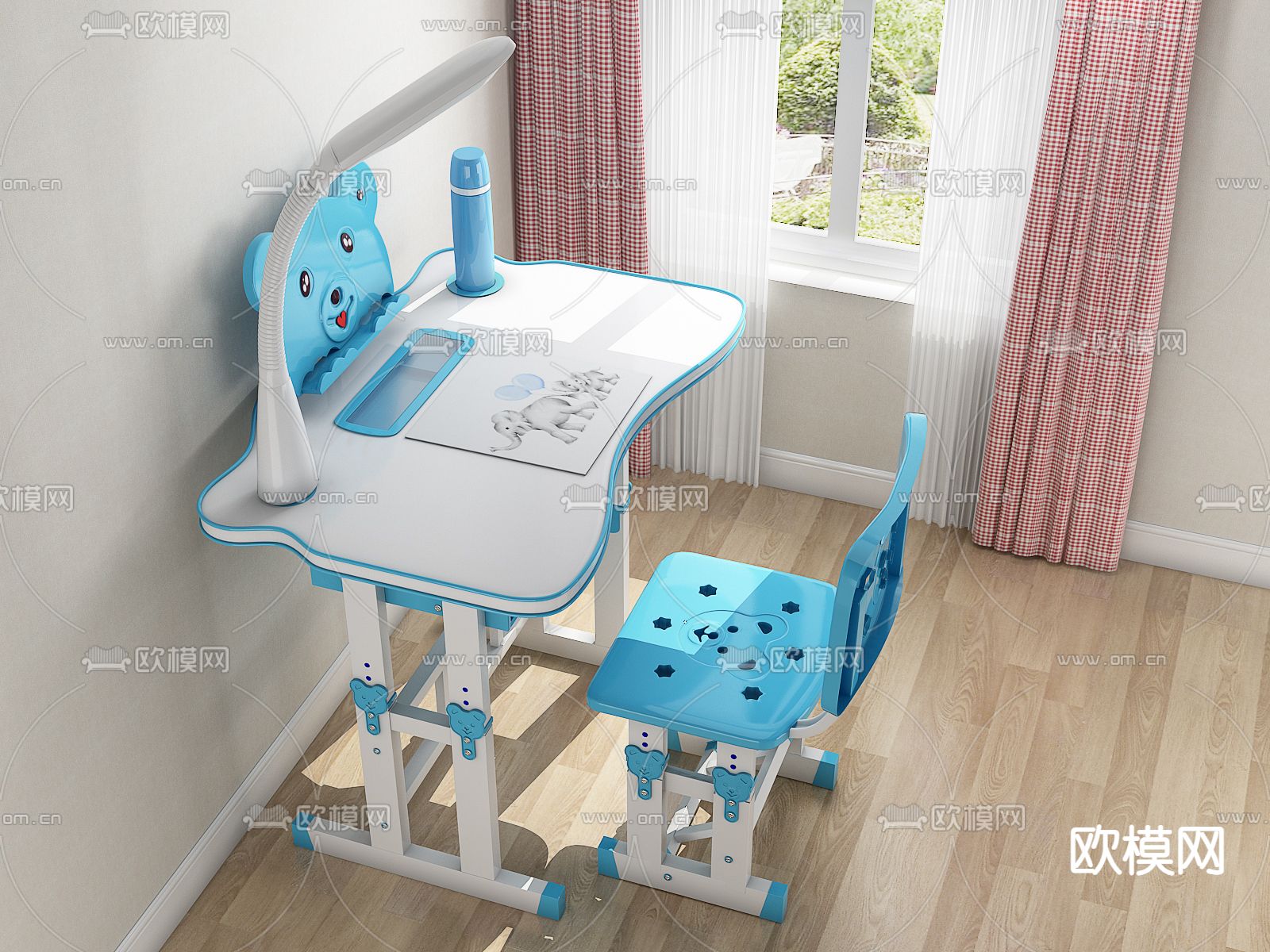 儿童书桌椅 写字台su模型下载