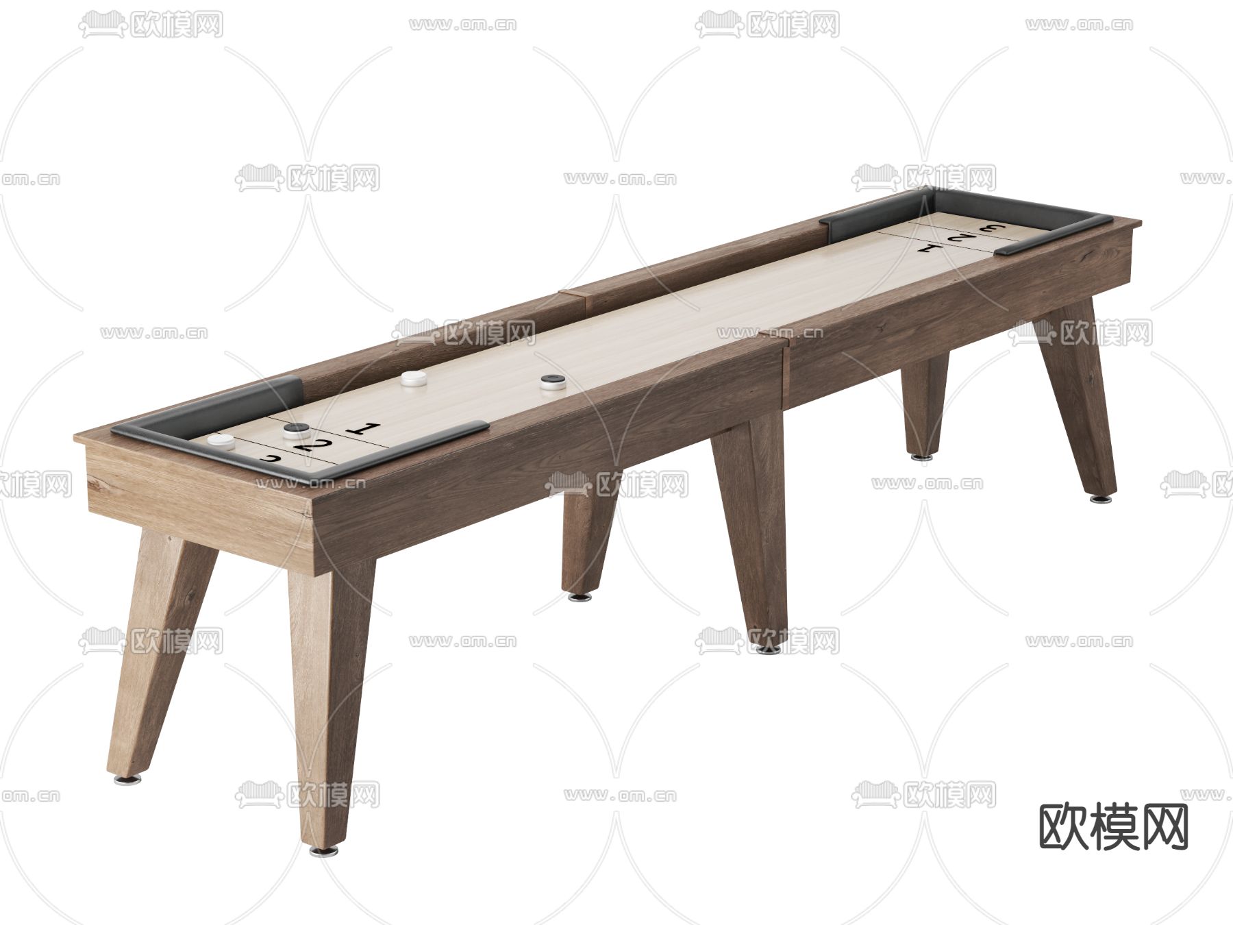 美式沙狐球桌3d模型下载