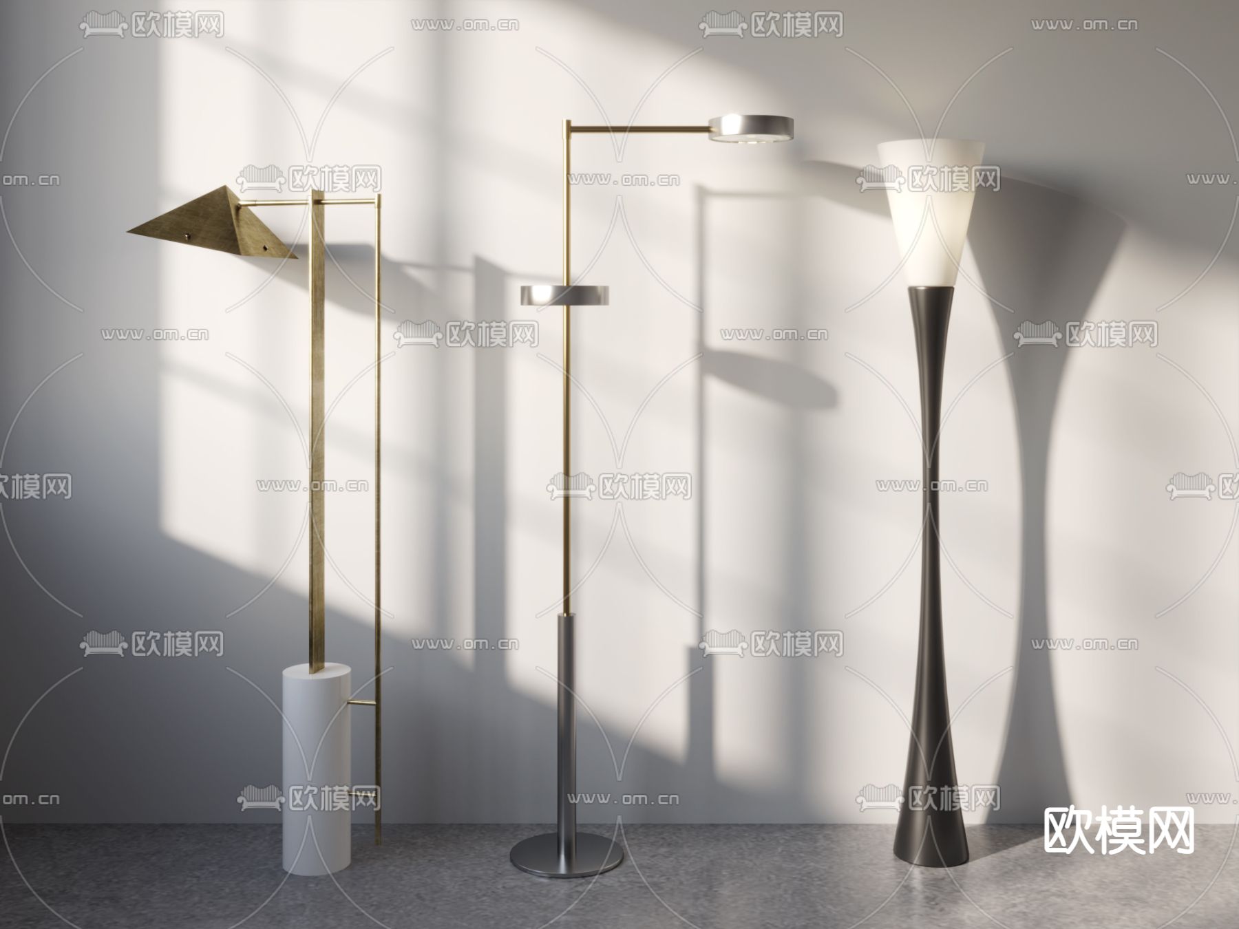 现代落地灯3d模型下载