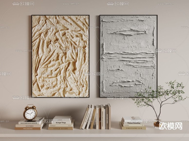抽象画 装饰画 挂画3d模型下载