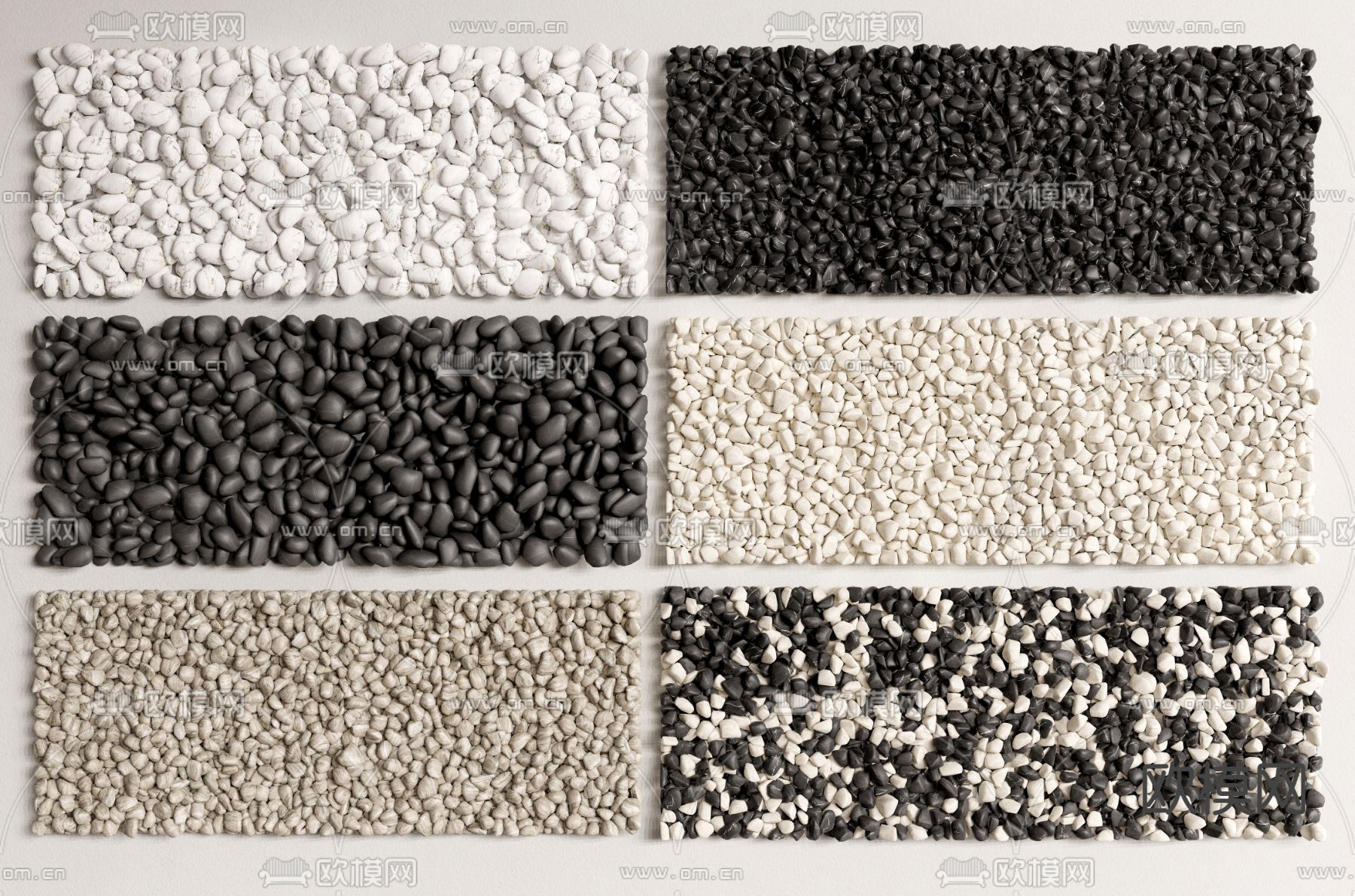 鹅卵石 碎石子 小石子3d模型下载