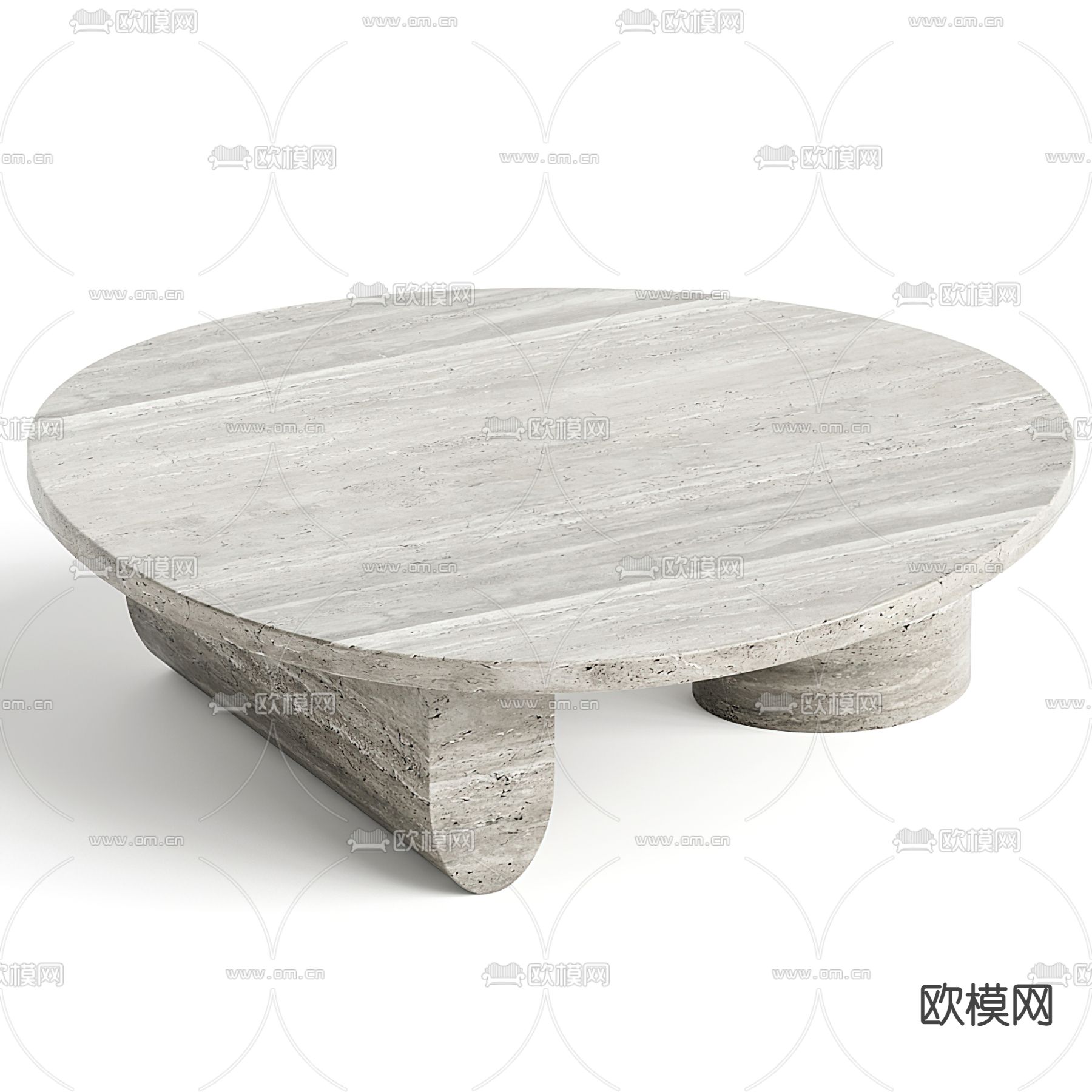 B&B Italia 圆形茶几3d模型下载（渲染图2）