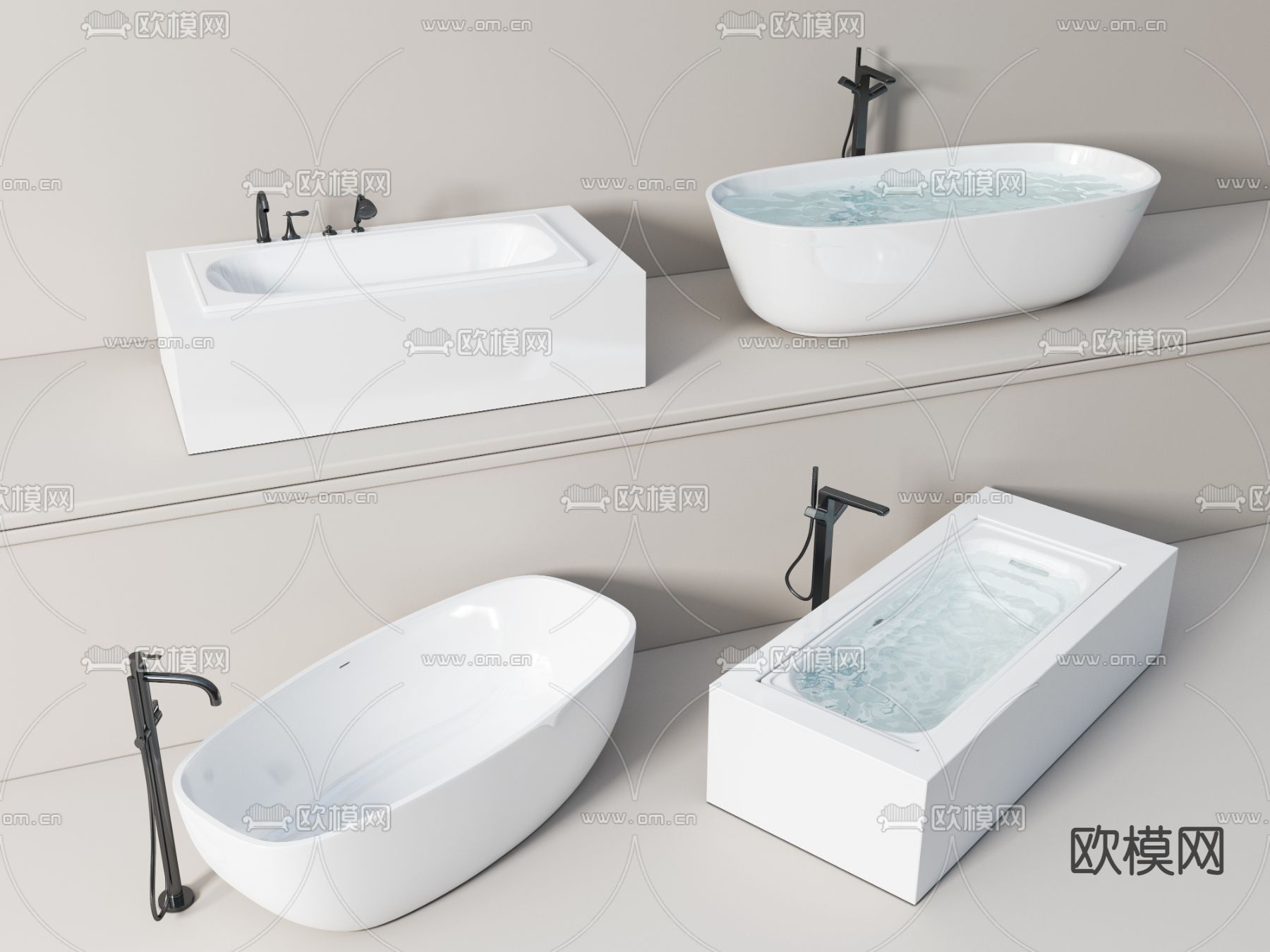 浴缸3d模型下载