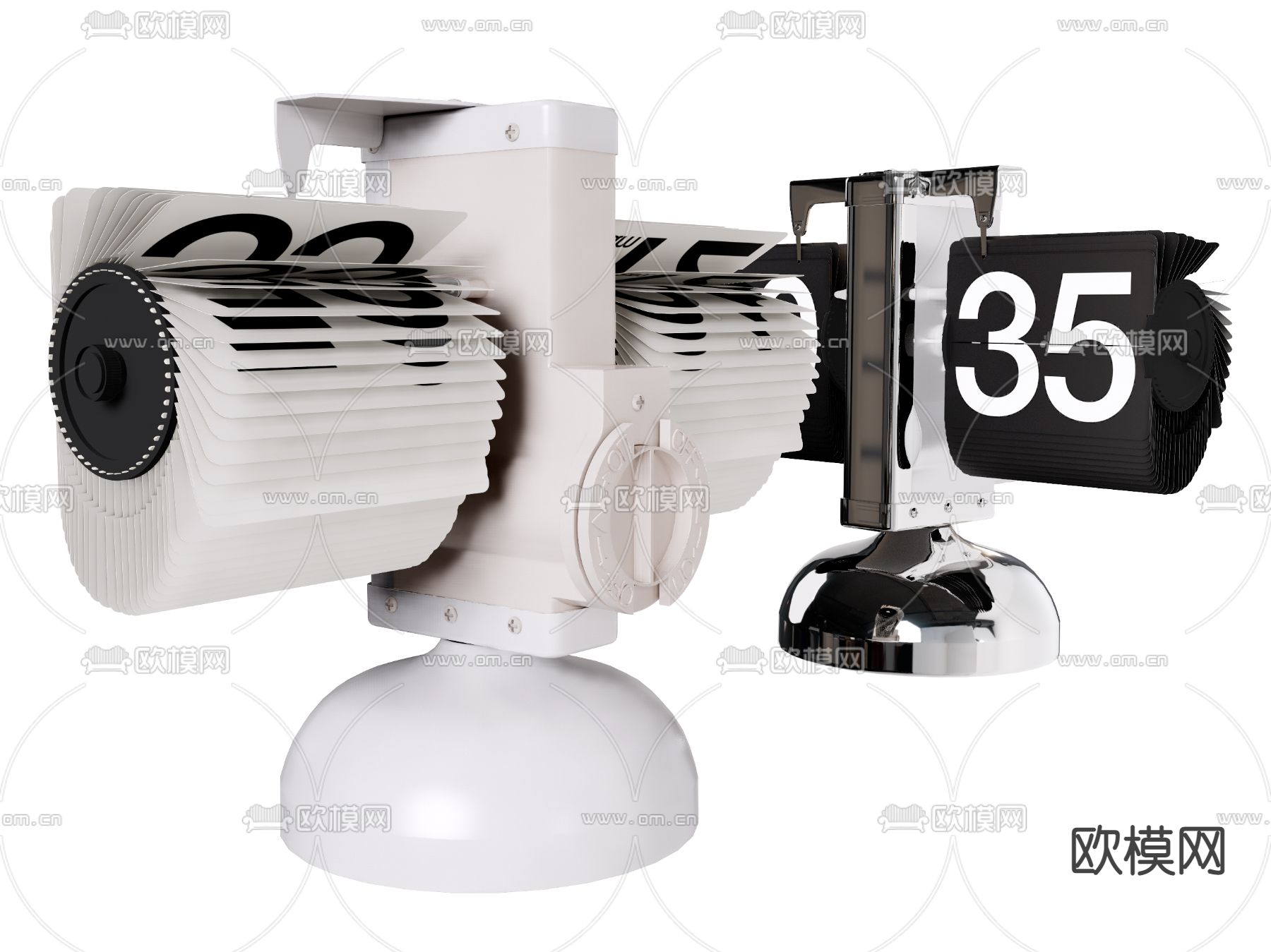 翻页时钟 闹钟su模型下载（渲染图2）