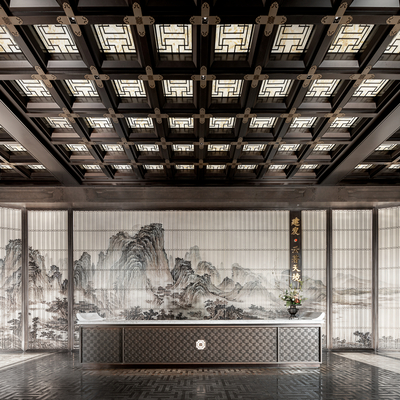 派尚设计 新中式前台