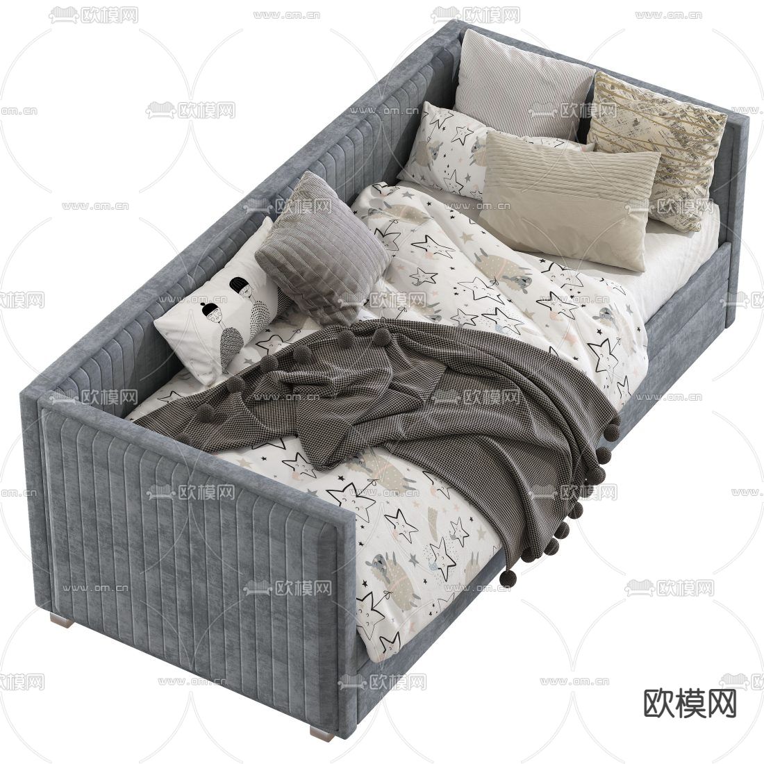 儿童床 沙发床3d模型