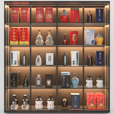  中式白酒su模型 