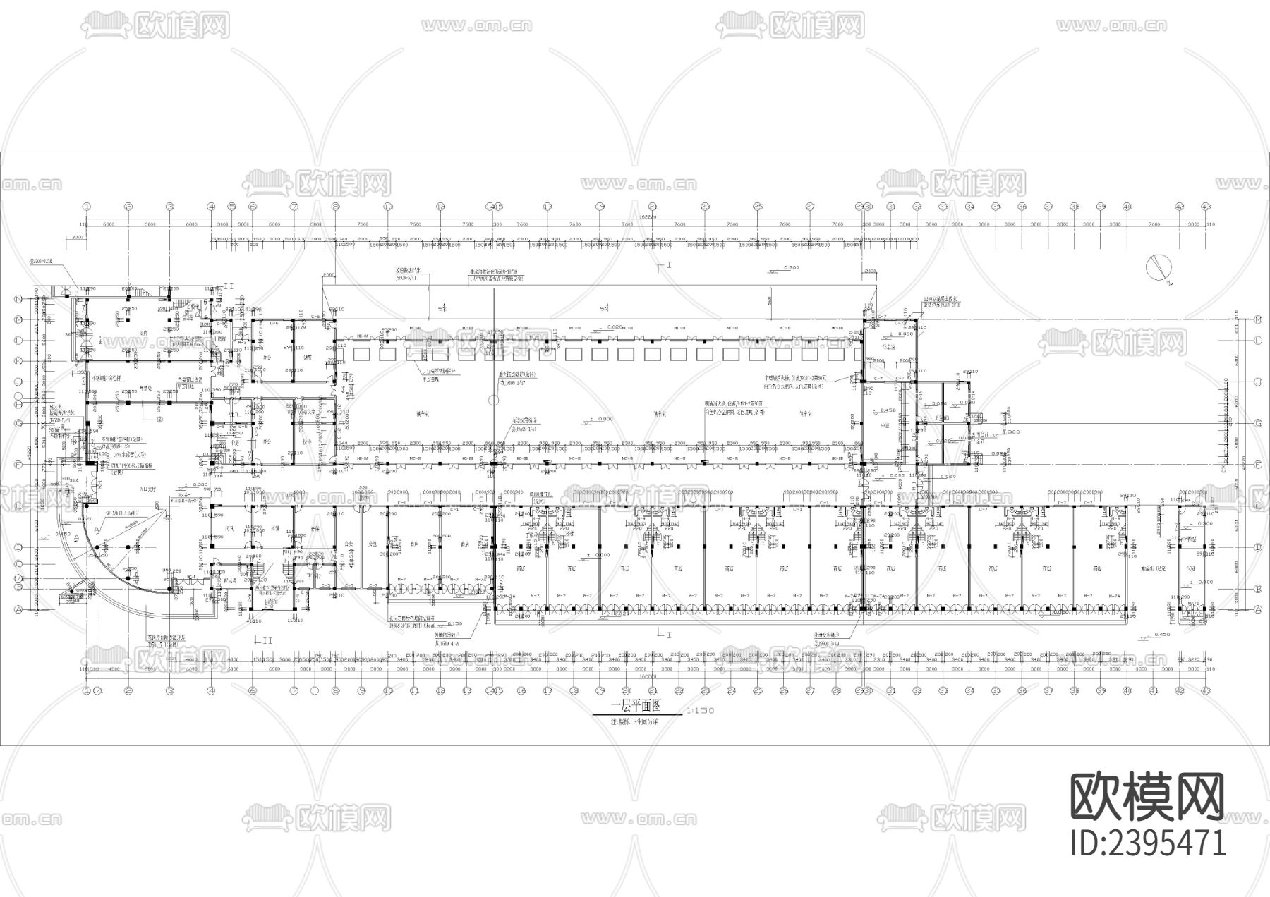 汽车站建筑CAD施工图下载（渲染图2）