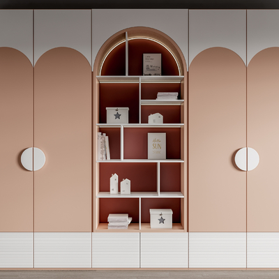 现代儿童衣柜su模型