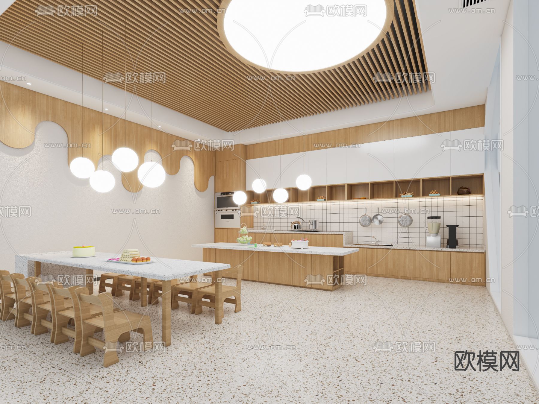 现代烘焙坊3d模型下载