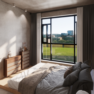  侘寂单身公寓su模型 