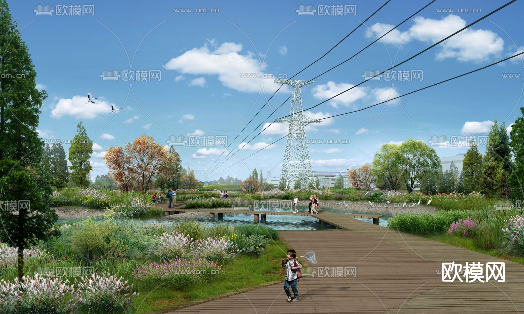 湿地公园psd下载