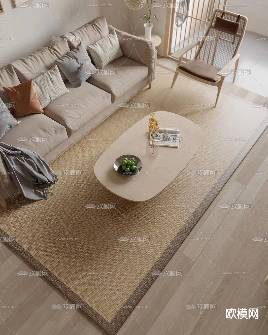 日式客餐厅3d模型下载（渲染图4）