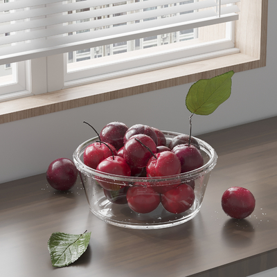  现代樱桃 车厘子su模型 