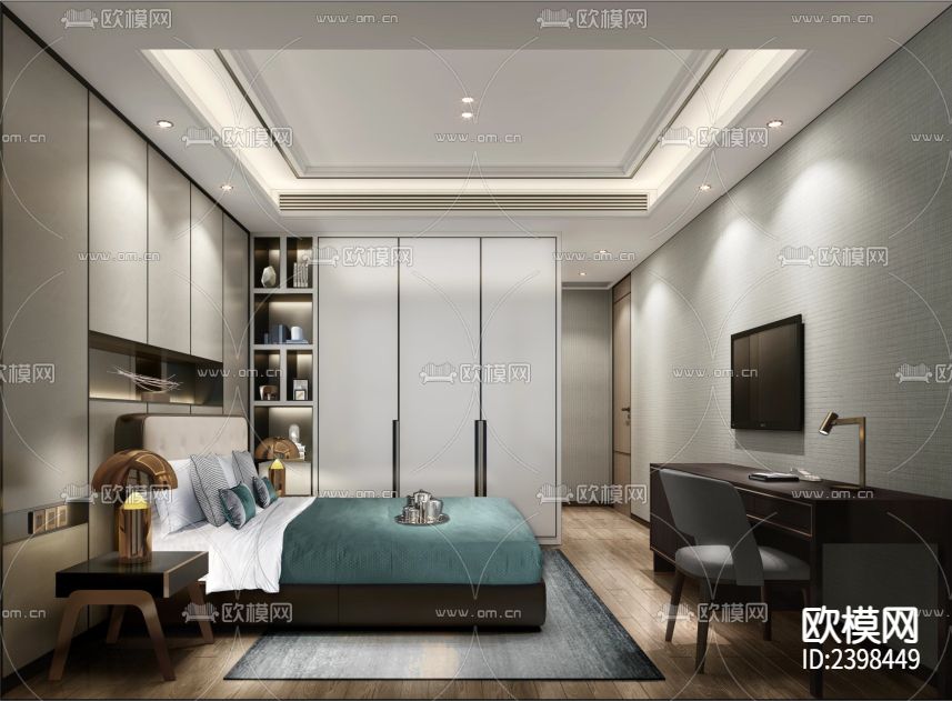 大平层豪宅样板间设计cad施工图-免费3dmax模型库-欧模网
