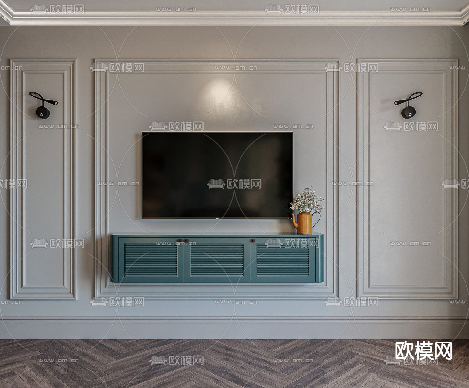 东南亚风卧室 主卧3d模型下载（渲染图5）