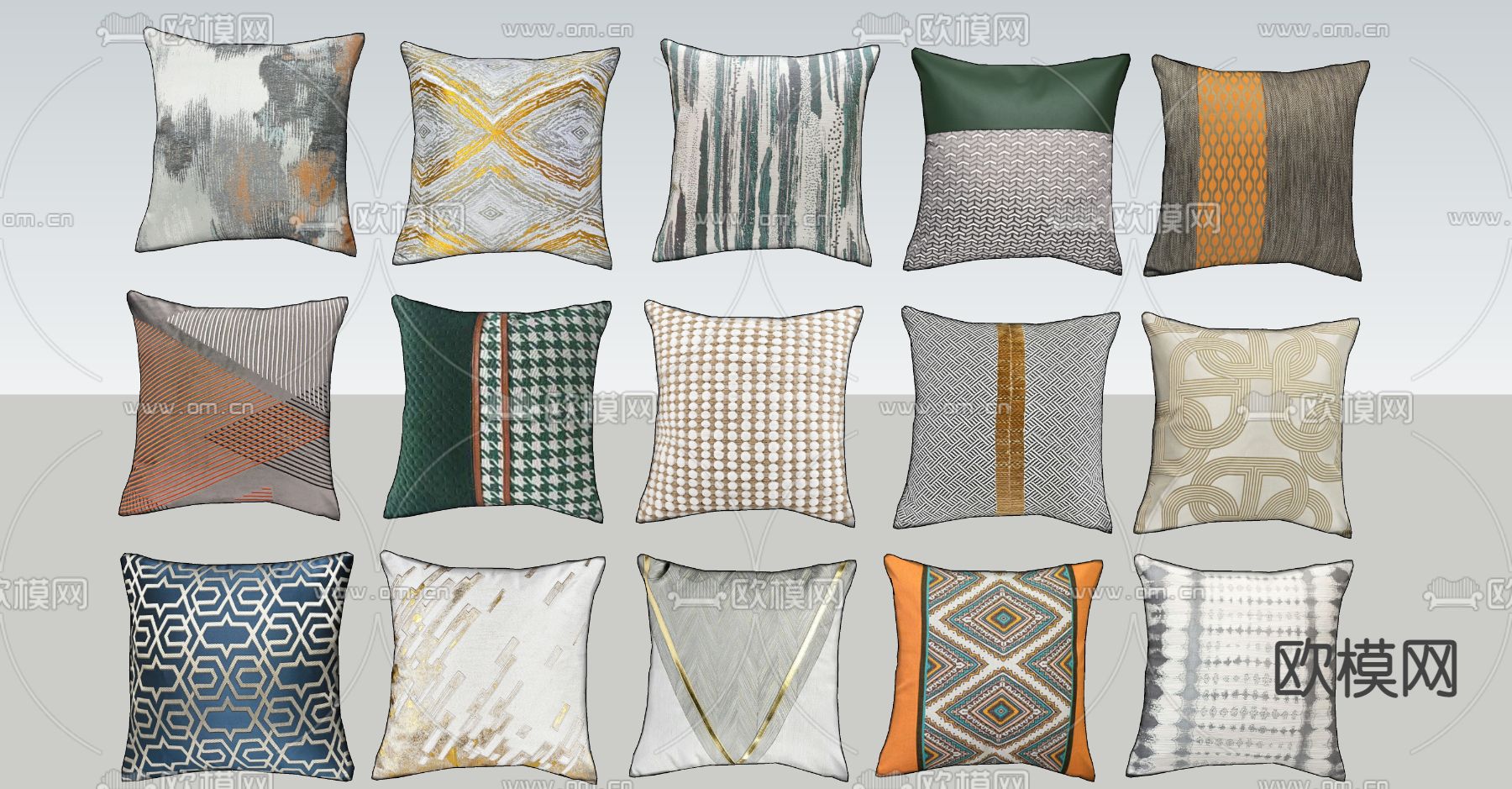 抱枕 靠枕 枕头su模型下载（渲染图2）