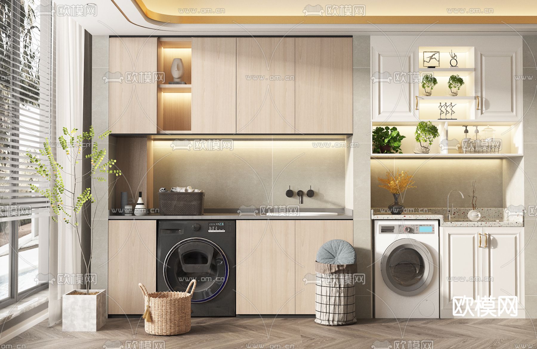 阳台柜 洗衣机柜3d模型下载