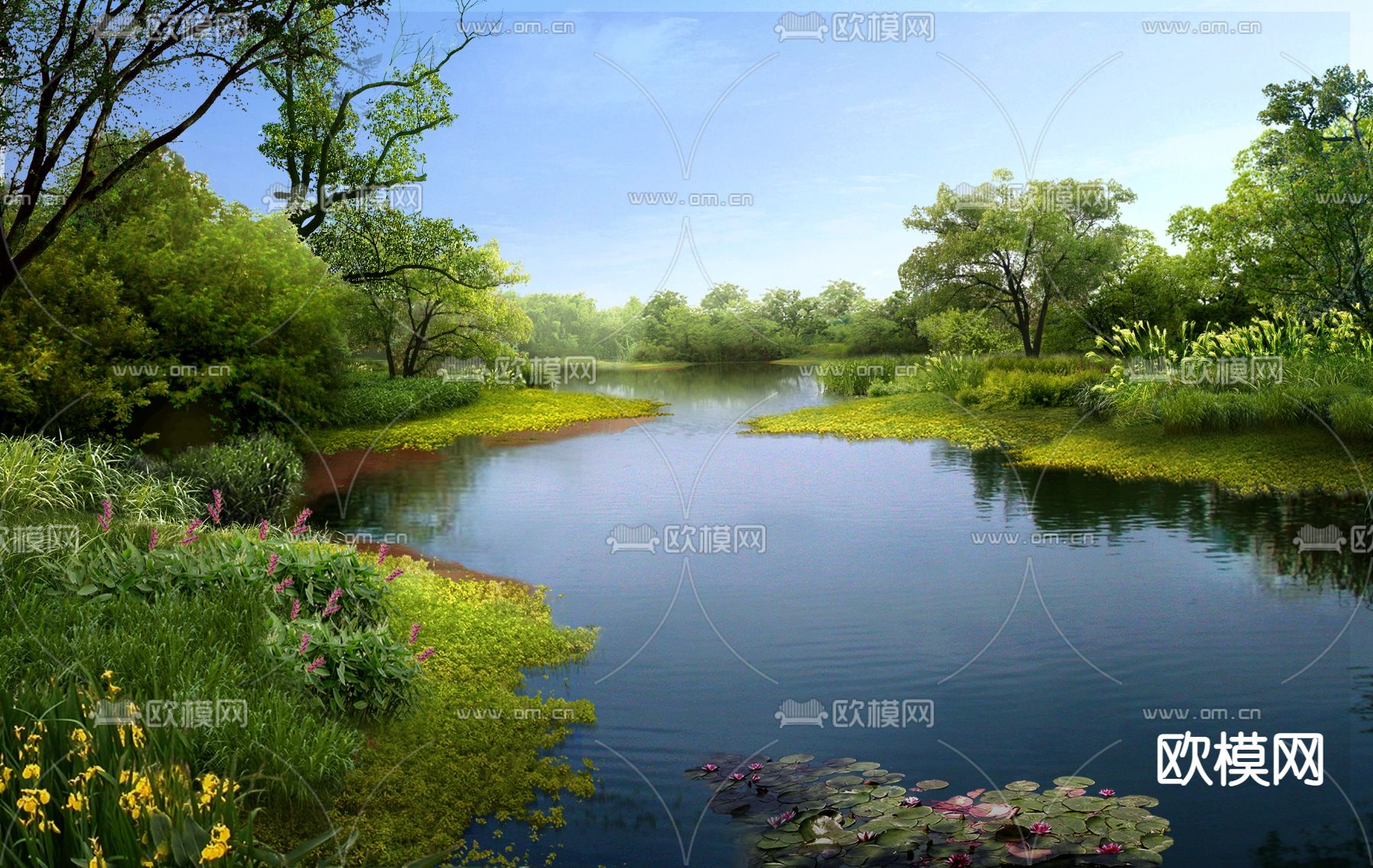 湿地公园psd下载